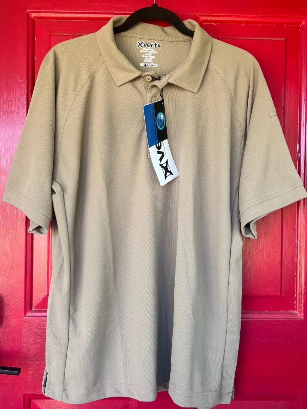 Vertx Men’s Large Operational Athlete Shirt Tan Short Sleeve Breathable Outdoors - Picture 2 of 7